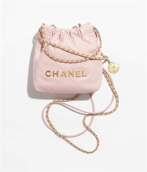 pink see through chanel bag|Chanel 22 mini handbag, Shiny calfskin & gold.